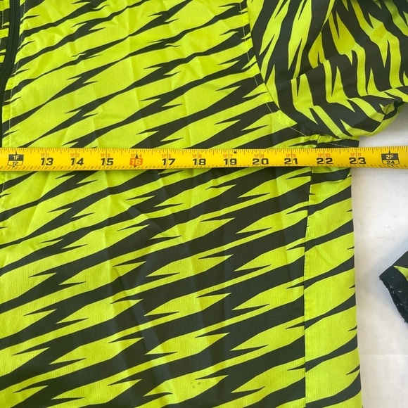 Adidas Lightweight Neon Printed Windbreaker Bright Streetwear Size Large Hooded - Picture 10 of 10